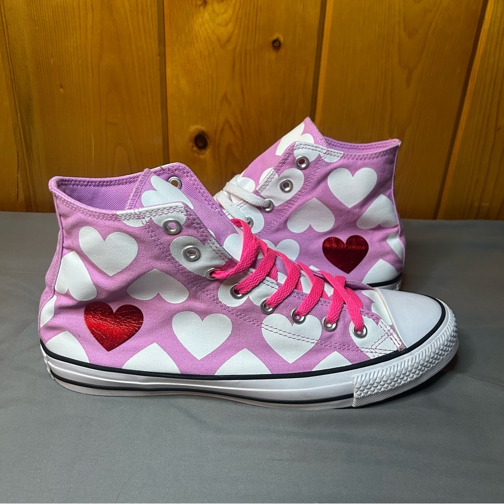 CONVERSE Pink Twisted Hearts Chuck Taylor CTAS HI 167347F SIZE Men’s Sz 11.5